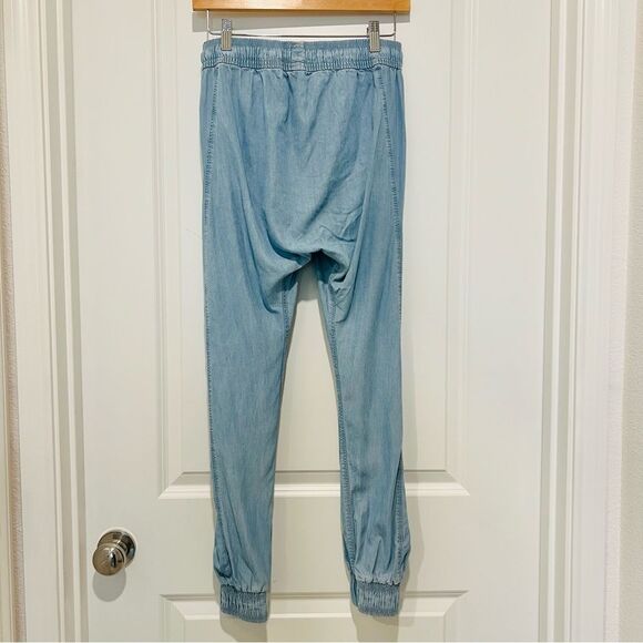 Lorna Jane Black Label Chambray Jogger Pants Size XS in Light Blue 100% Tencel - Picture 10 of 16